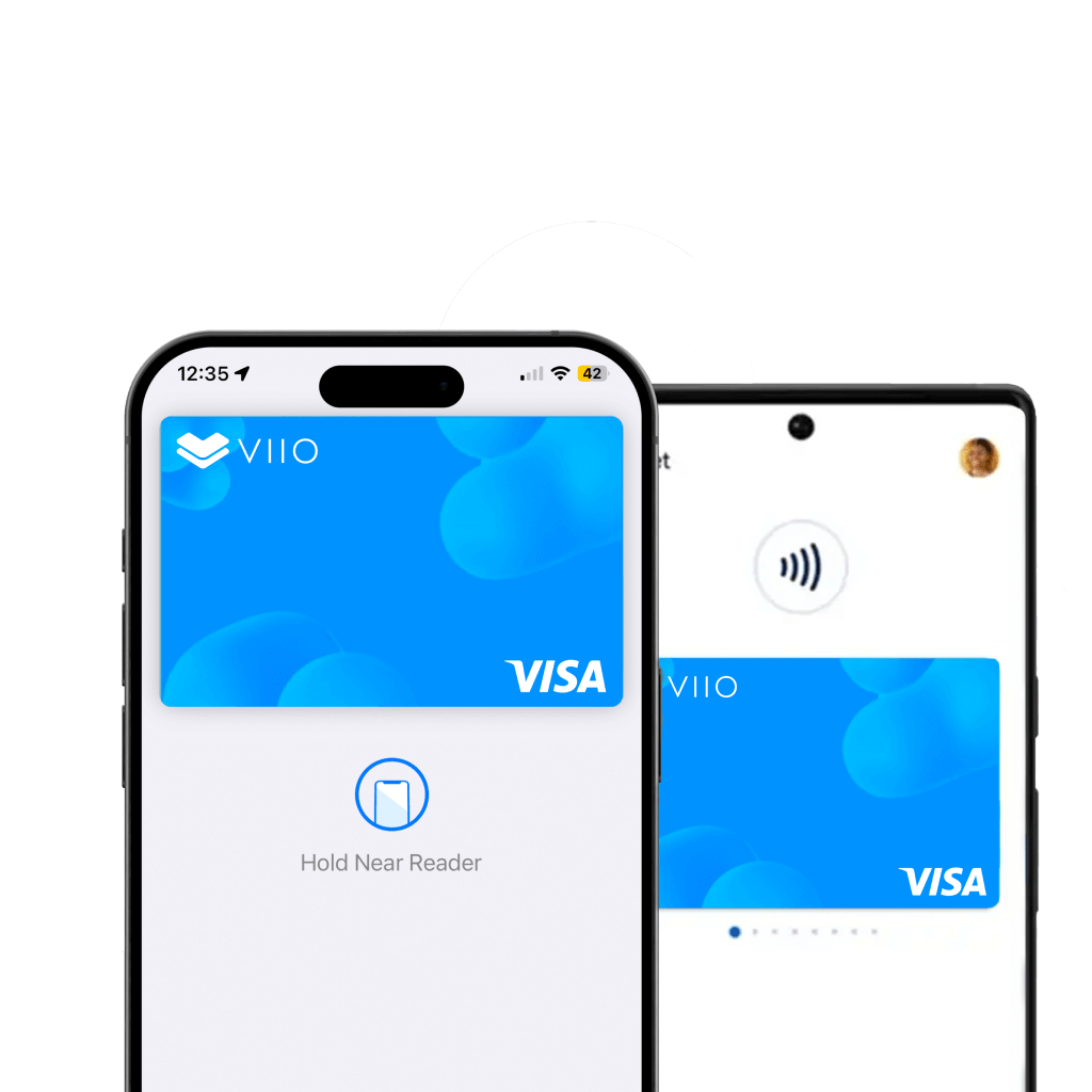 Vincula tu tarjeta virtual a tu billetera Apple o Google Pay para comenzar a comprar de inmediato.